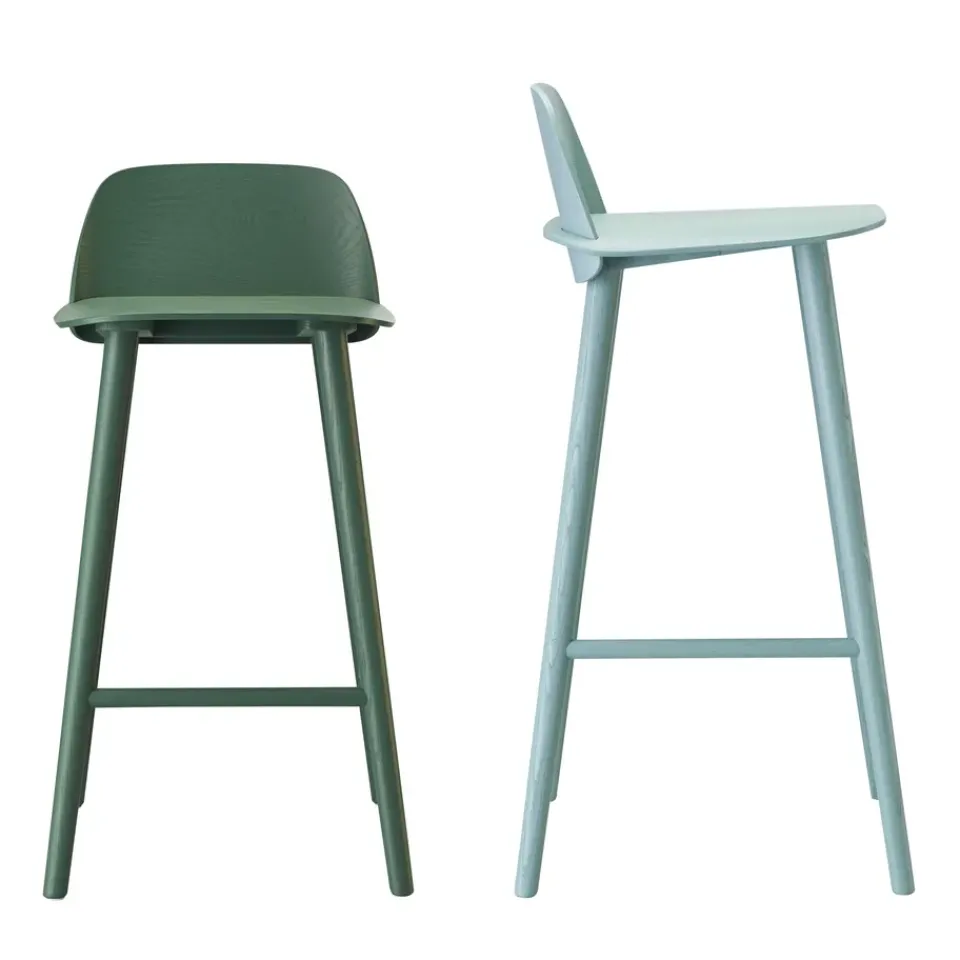 Muuto Bar Stools*Nerd Barstool, Dark- Green