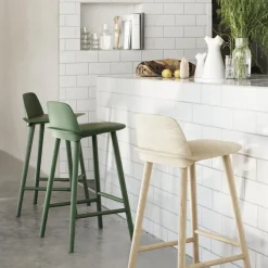 Muuto Bar Stools*Nerd Barstool, Dark- Green