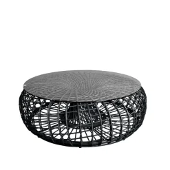 Cane-line Seating*Nest table/footstool, Lava , large, incl. glass top Grey