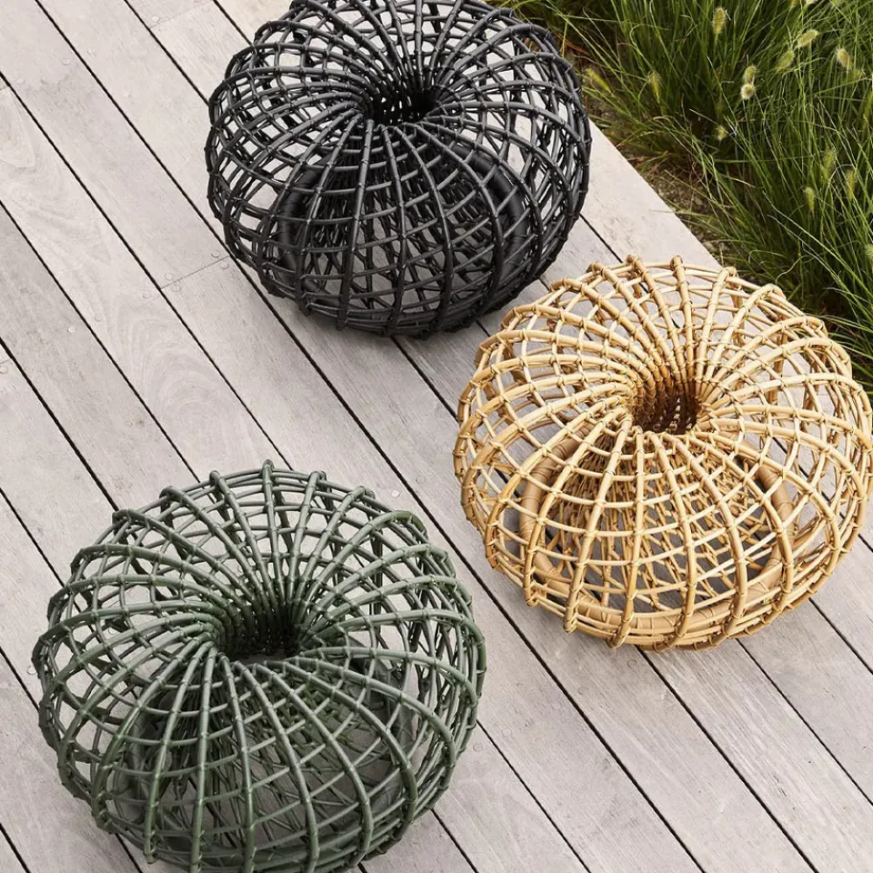 Cane-line Seating*Nest table/footstool, Natural, small Beige