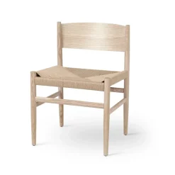 Mater Chairs*Nestor stool, oak matt varnished, natural braided seat Beige