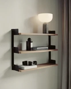 New Works Shelves & Shelving Systems*Tea Shelf wall-hung shelf 46x62.5 cm, Walnut BlackBrown