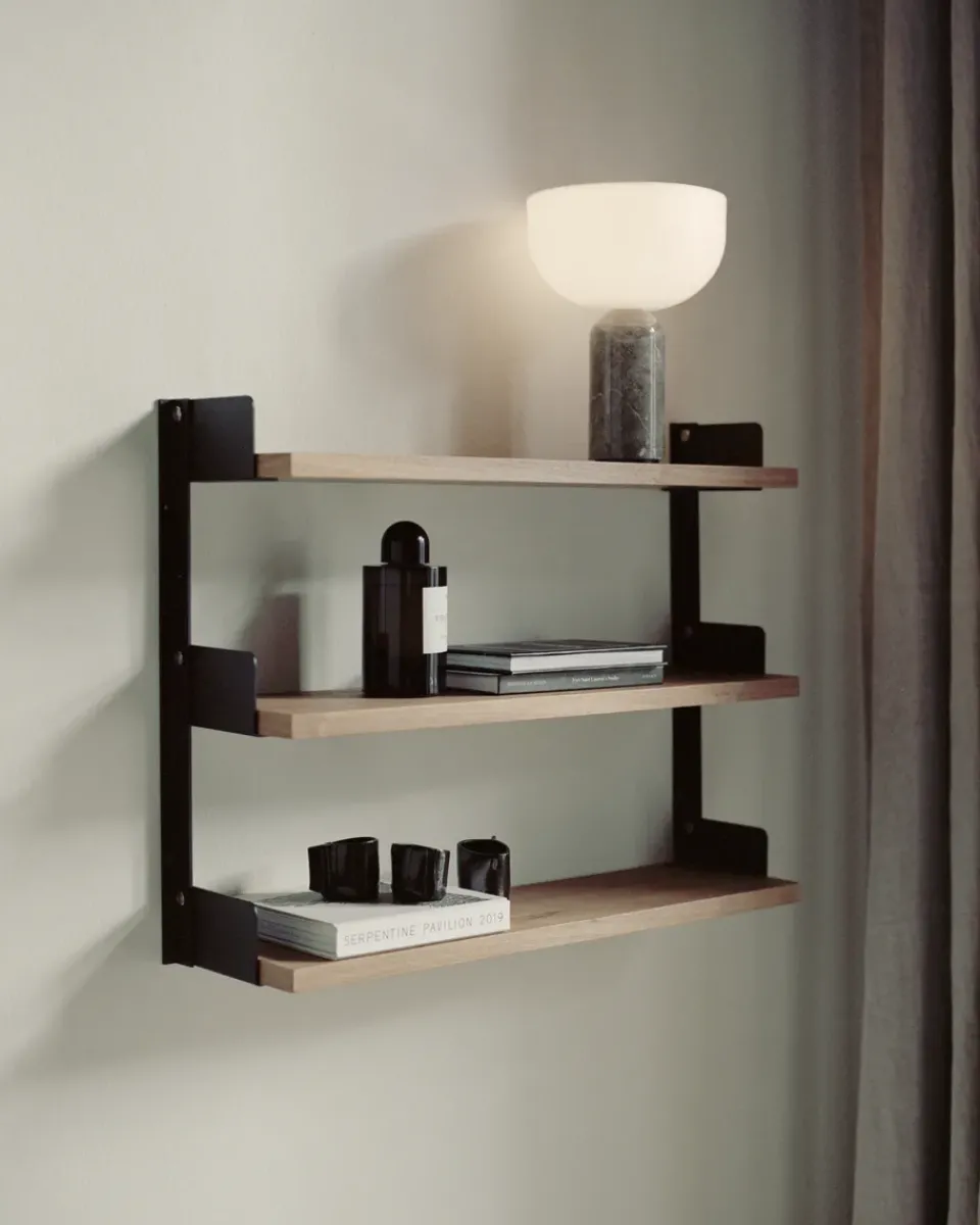 New Works Shelves & Shelving Systems*Tea Shelf wall-hung shelf 46x62.5 cm, Walnut BlackBrown