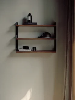 New Works Shelves & Shelving Systems*Tea Shelf wall-hung shelf 46x62.5 cm, Walnut BlackBrown
