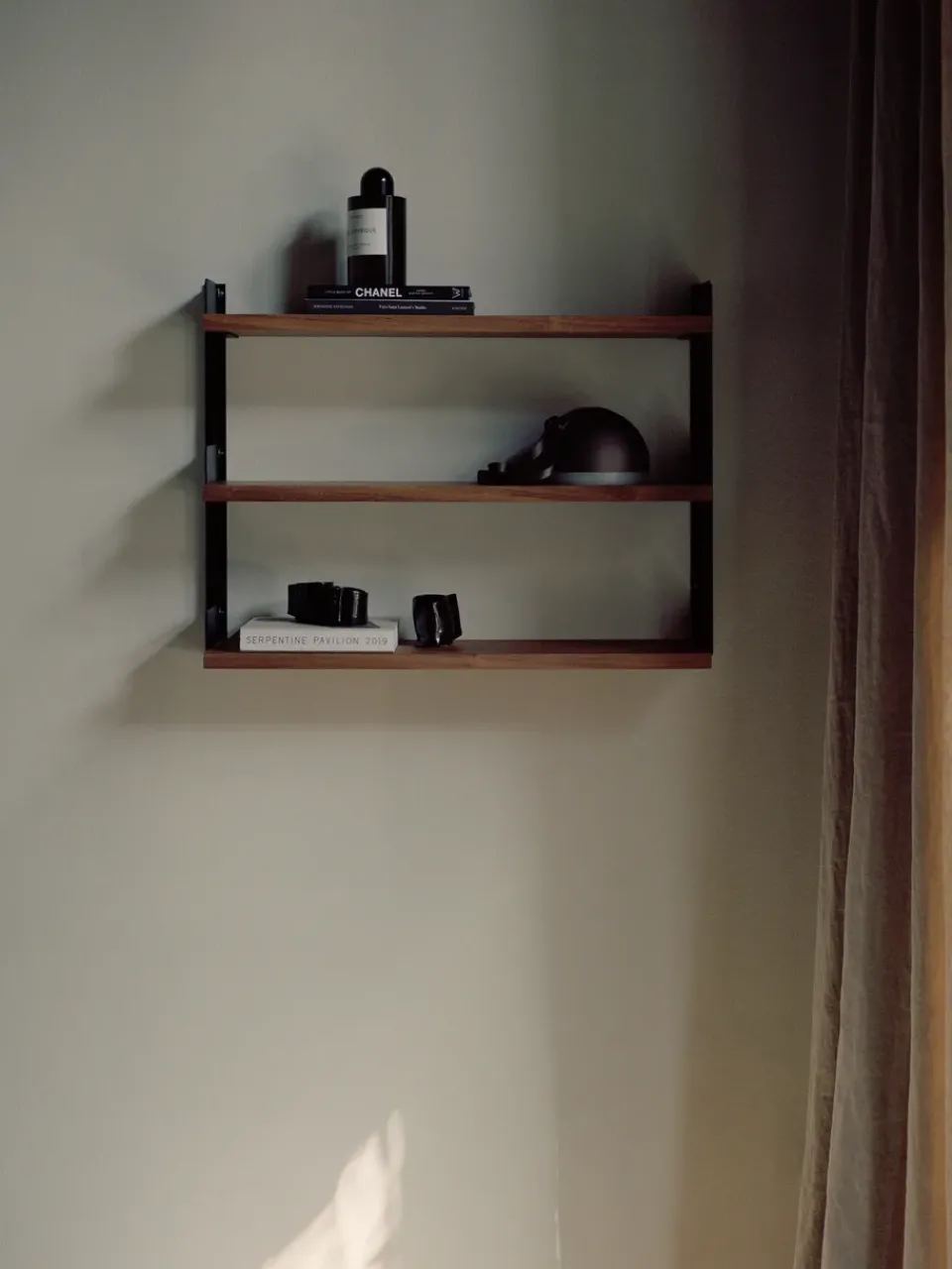 New Works Shelves & Shelving Systems*Tea Shelf wall-hung shelf 46x62.5 cm, Walnut BlackBrown