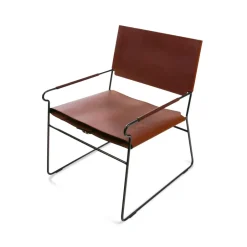 OX Denmarq Armchairs & Footstools*Next Rest armchair, Leather cognac. black stand Brown