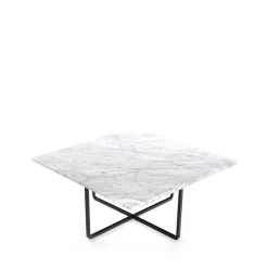 OX Denmarq Coffee Tables*Ninety coffee table, marble carrara. black stand White