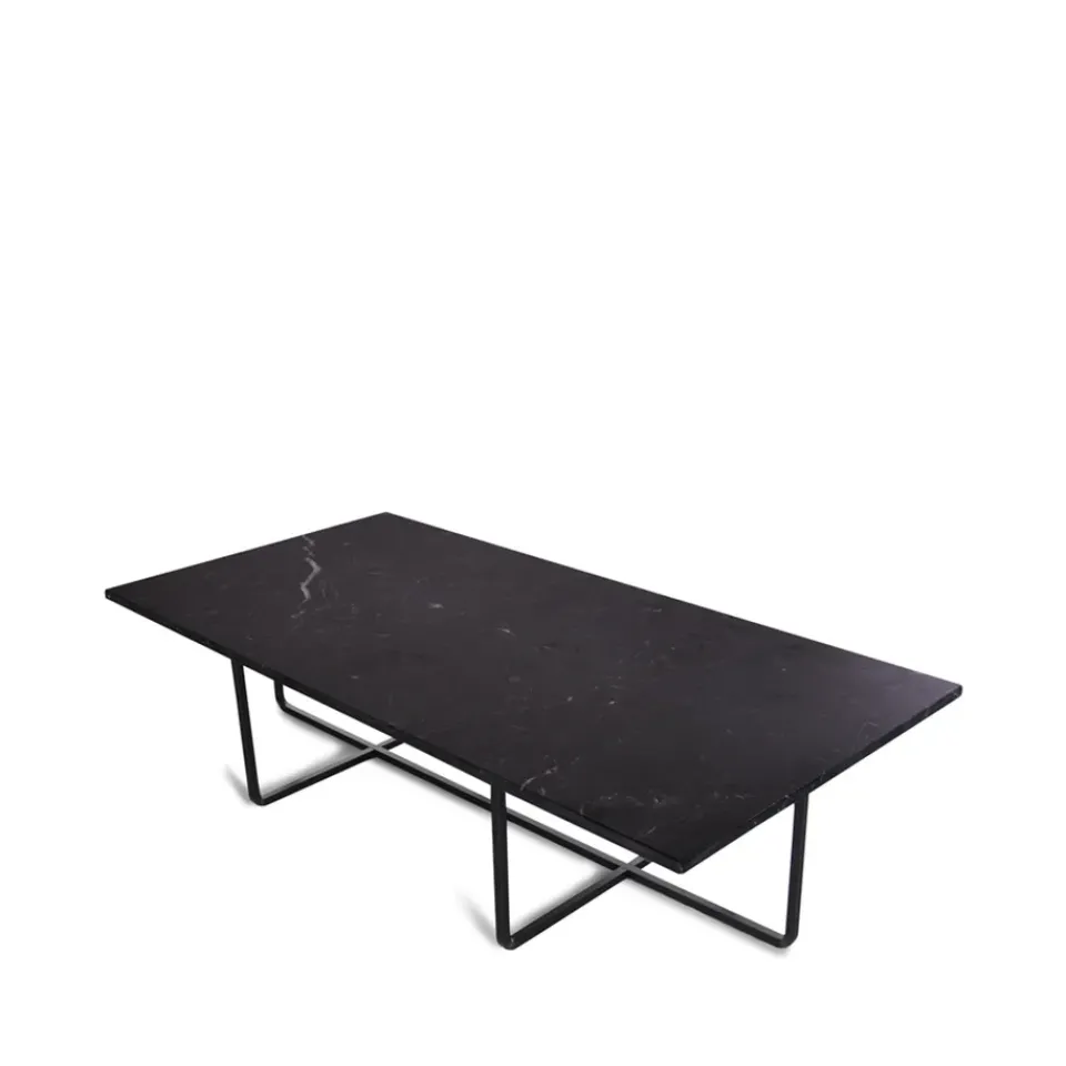 OX Denmarq Coffee Tables*Ninety coffee table rectangular, marble marquina. stand Black