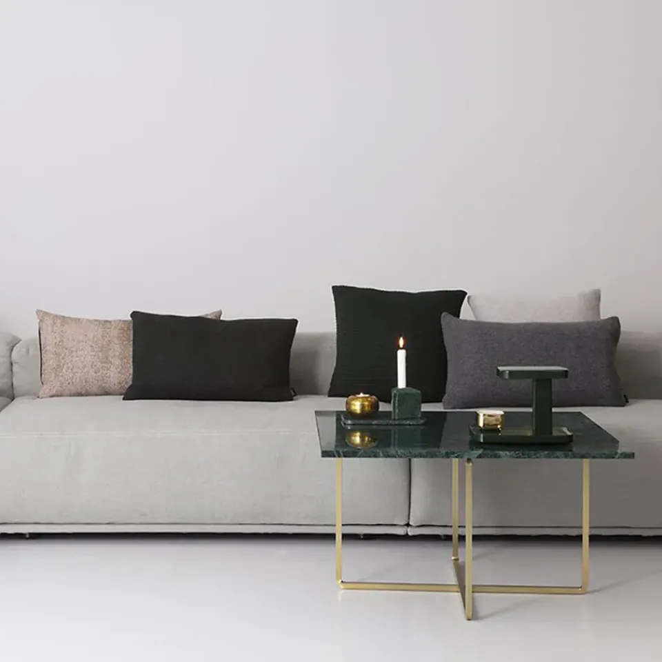 OX Denmarq Coffee Tables*Ninety coffee table rectangular, marble carrara. black stand White