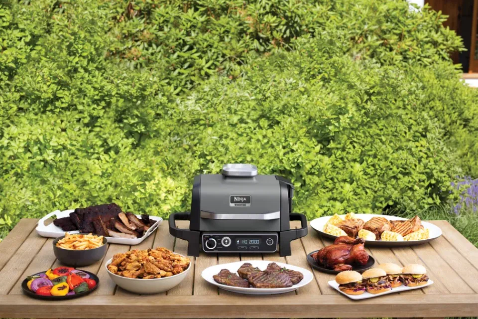 Ninja Garden Details & Accessories*Woodfire OG701 7-in-1 electric grill 46x46 cm, Black GreyBlack