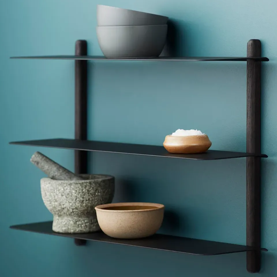 Gejst Shelves & Shelving Systems*Nivo shelf A, -stained ash room- Black