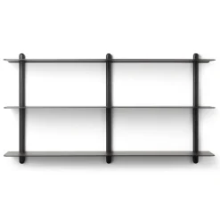 Gejst Shelves & Shelving Systems*Nivo shelf D large, Dark-stained ash- Black