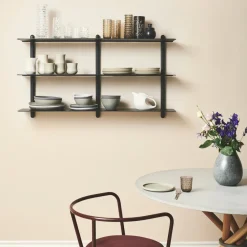 Gejst Shelves & Shelving Systems*Nivo shelf D large, Dark-stained ash- Black