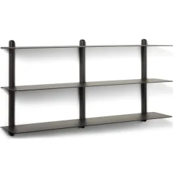 Gejst Shelves & Shelving Systems*Nivo shelf D large, Dark-stained ash- Black