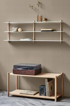 Gejst Shelves & Shelving Systems*Nivo shelf D, Light oak- White