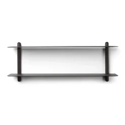 Gejst Shelves & Shelving Systems*Nivo shelf F, Dark-stained ash- Black