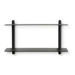 Gejst Shelves & Shelving Systems*Nivo shelf F large, oiled ash- Black