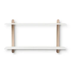 Gejst Shelves & Shelving Systems*Nivo shelf F large, Light oak-white BrownWhite