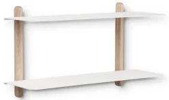 Gejst Shelves & Shelving Systems*Nivo shelf F large, Light oak-white BrownWhite