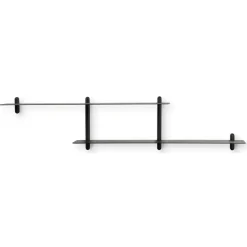 Gejst Shelves & Shelving Systems*Nivo shelf H, Dark-stained ash- Black
