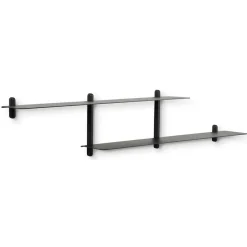 Gejst Shelves & Shelving Systems*Nivo shelf H, Dark-stained ash- Black