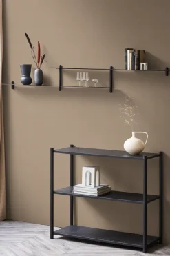 Gejst Shelves & Shelving Systems*Nivo shelf H, Dark-stained ash- Black