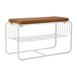 Scandi Living Shoe Racks*Nod bench/shoe rack 80x36x42 cm, White