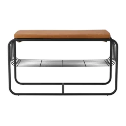 Scandi Living Shoe Racks*Nod bench/shoe rack 80x36x42 cm, Black