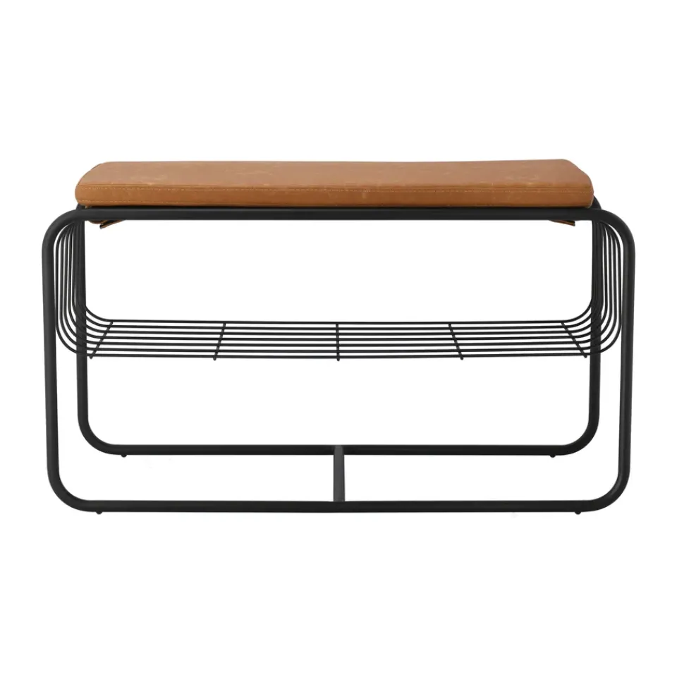 Scandi Living Shoe Racks*Nod bench/shoe rack 80x36x42 cm, Black