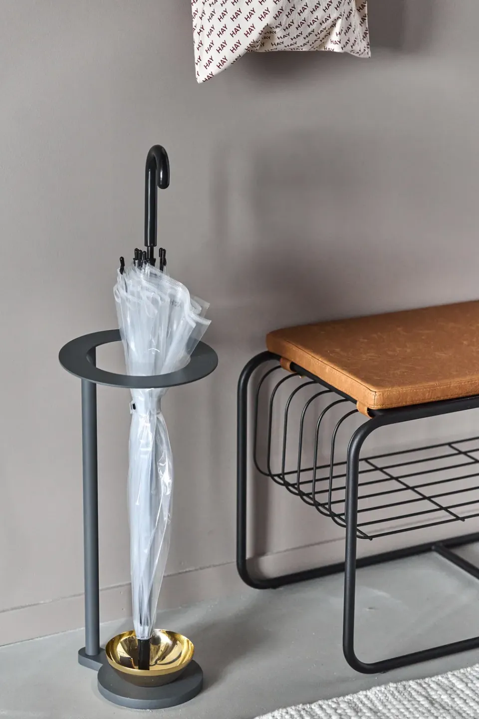 Scandi Living Shoe Racks*Nod bench/shoe rack 80x36x42 cm, Black