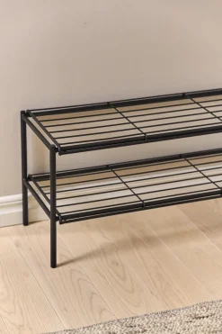 Scandi Living Shoe Racks*Nod shoe rack 80x30x37 cm, Black