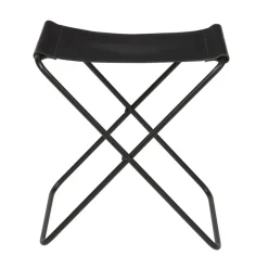 Broste Copenhagen Stools*Nola stool leather, , 45 cm Black