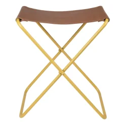 Broste Copenhagen Stools*Nola stool leather, Harvest gold Yellow