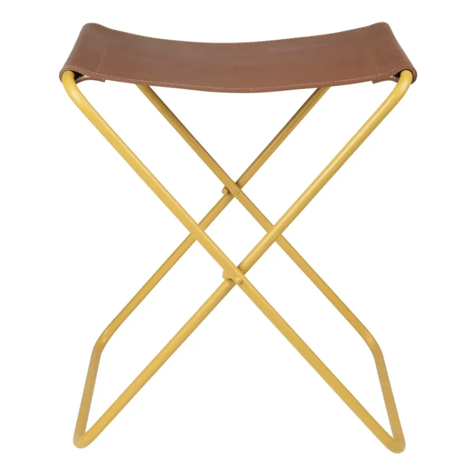 Broste Copenhagen Stools*Nola stool leather, Harvest gold Yellow