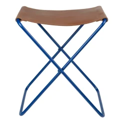 Broste Copenhagen Stools*Nola stool leather, Intense Blue