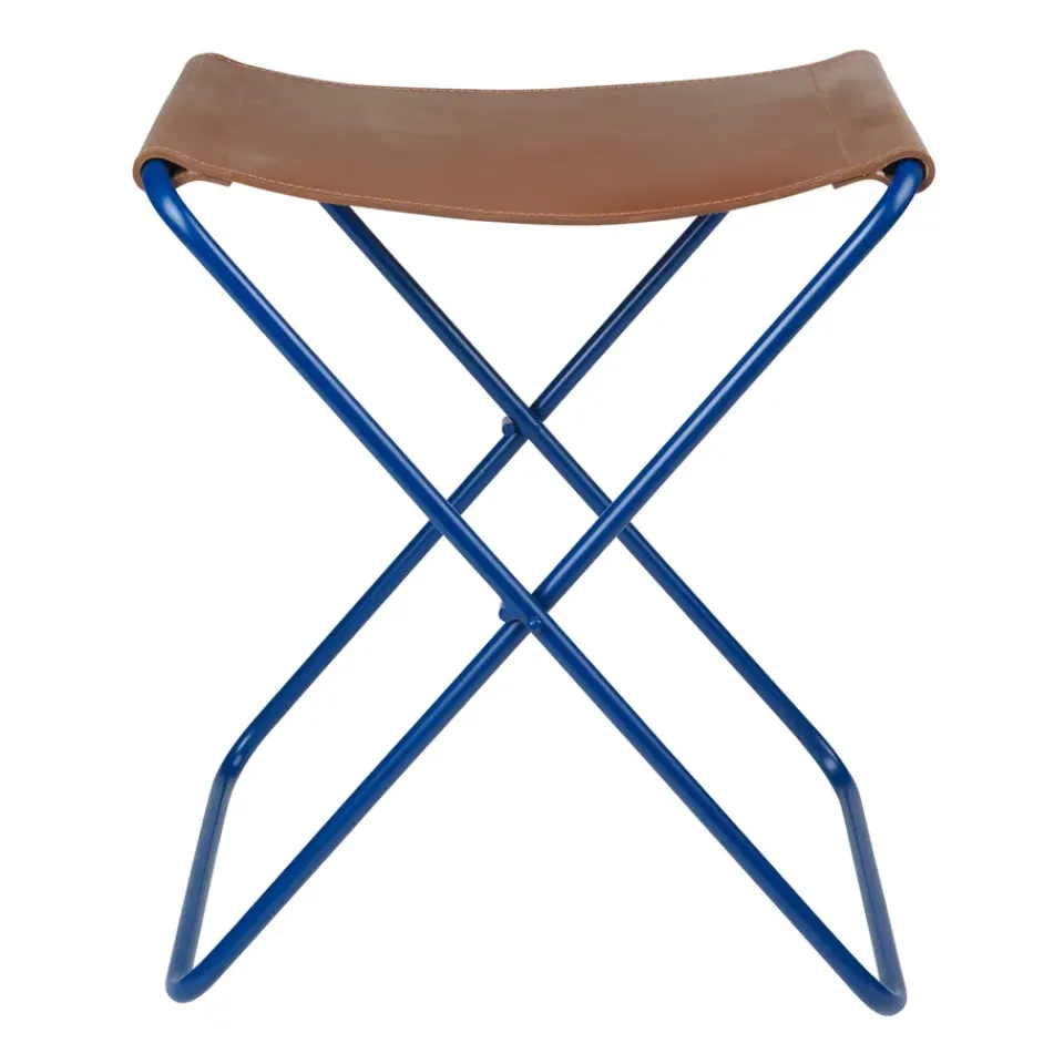 Broste Copenhagen Stools*Nola stool leather, Intense Blue