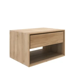 Ethnicraft Bedside Tables*Nordic II bedside table, Oak wax oil 1 box 57 cm Beige