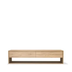 Ethnicraft T.V & Media Units|Dressers & Sideboards*Nordic media console, Oiled oak 1 door 1 drawer 180 Beige