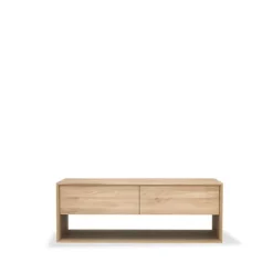 Ethnicraft T.V & Media Units|Dressers & Sideboards*Nordic media console, Oiled oak 1 door 1 drawer 120 Beige