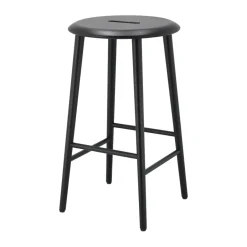 1898 Bar Stools*Norrabo barstool 65 cm, lacquered oak Black