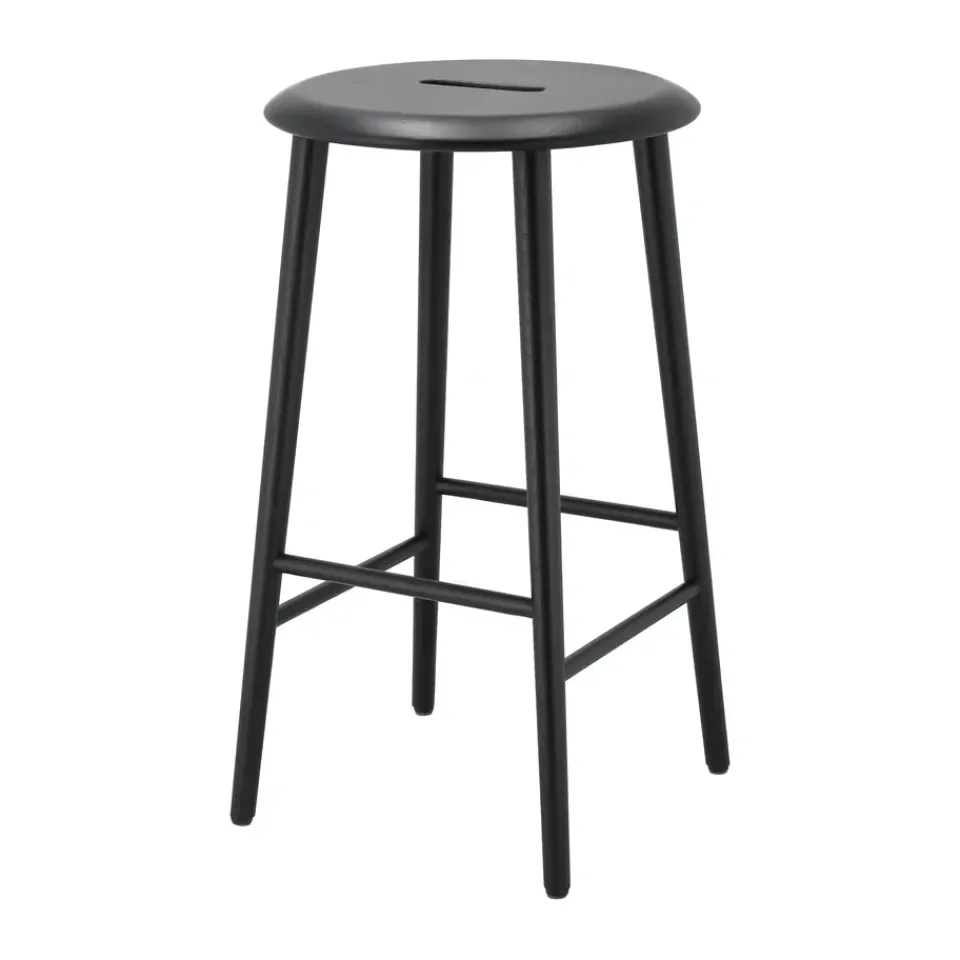 1898 Bar Stools*Norrabo barstool 65 cm, lacquered oak Black