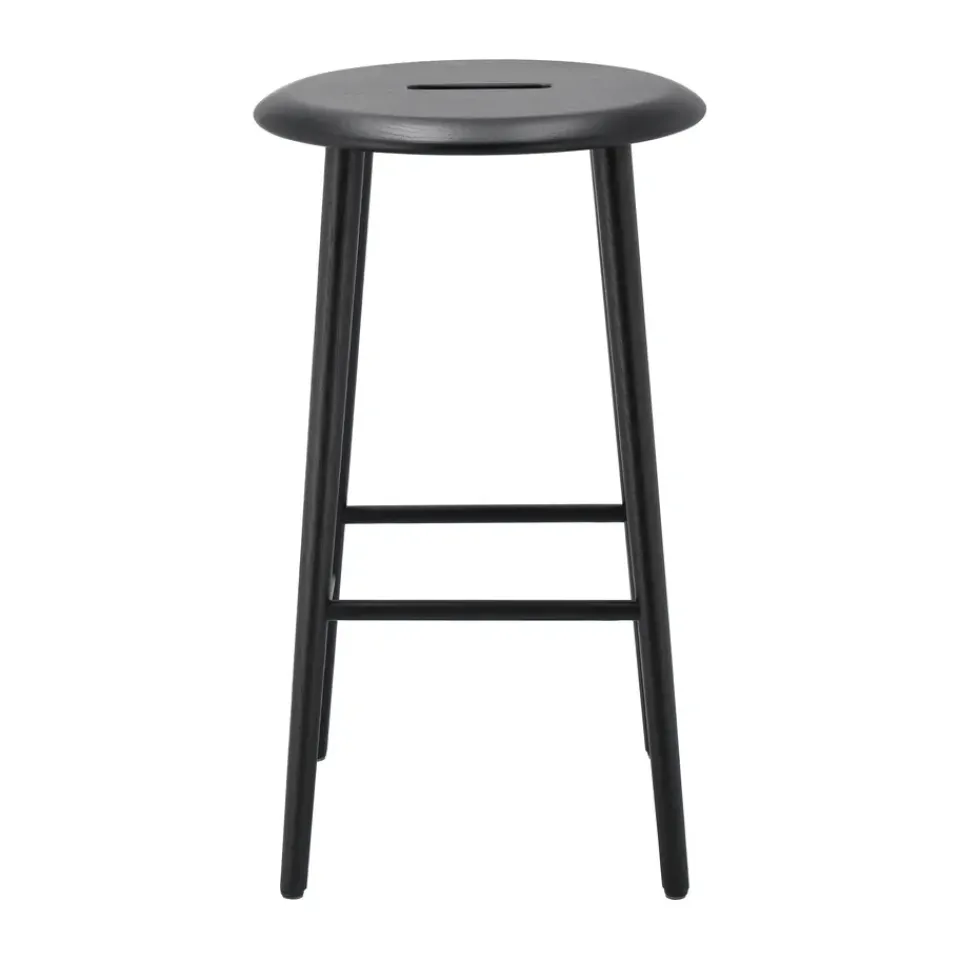 1898 Bar Stools*Norrabo barstool 65 cm, lacquered oak Black