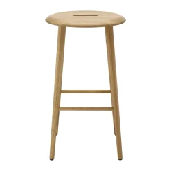 1898 Bar Stools*Norrabo barstool 65 cm, Natural lacquered oak Brown