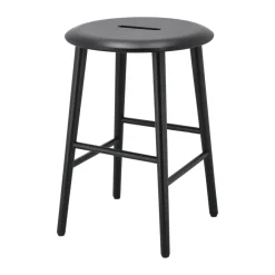 1898 Stools*Norrabo stool 53 cm, lacquered oak Black