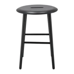 1898 Stools*Norrabo stool 53 cm, lacquered oak Black