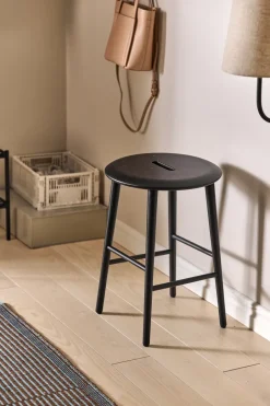 1898 Stools*Norrabo stool 53 cm, lacquered oak Black