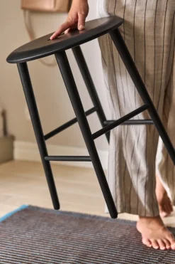 1898 Stools*Norrabo stool 53 cm, lacquered oak Black