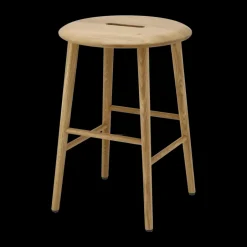 1898 Stools*Norrabo stool 53 cm, Natural lacquered oak Brown
