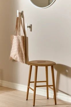 1898 Stools*Norrabo stool 53 cm, Natural lacquered oak Brown