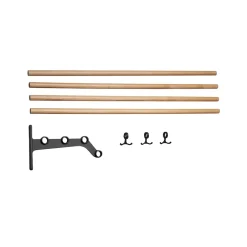 Essem Design Hat Rack & Hat Shelves*Nostalgi 291 add-on hat shelf, Oak, black lacquered stand Beige